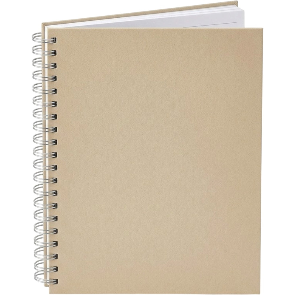 Zylocraf Spiral Weekly Planner Letter Size 120 Pages Sand Beige